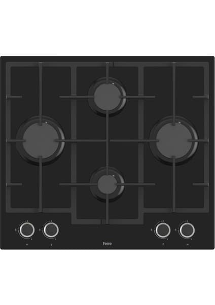 Ferre LN385 Siyah Cam Ankastre Ocak (Döküm Izgara)
