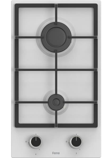 Ferre LN153 Beyaz Emaye Ankastre Ocak (Döküm Izgara)