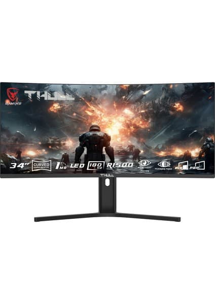 Thull TJ-WQHD34C-180 Vision 34'' 1ms 180Hz WQHD Çerçevesiz Curved Oyuncu Monitörü