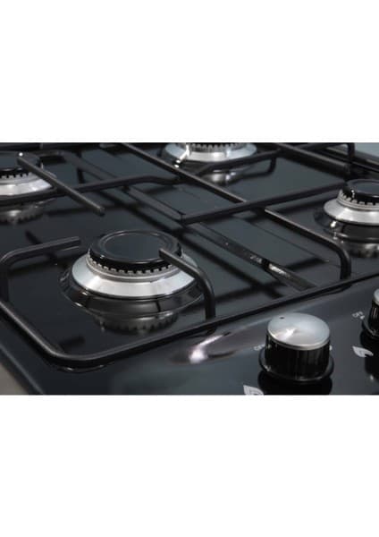 Erato 4 Lü Set Üstü Tüp Uyumlu Ocak Siyah Emaye