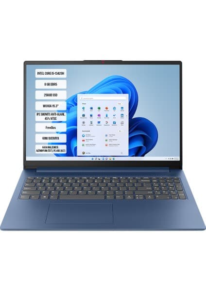 Lenovo Ideapad Slim 3 15IRH10 83K10062TR Intel Core I5-13420H 8gb Ddr5 256GB SSD Wuxga 15.3\