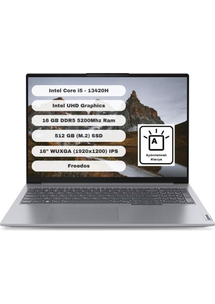 Lenovo Thinkbook 16 G6 Irl Intel Core I5 13420H 16GB 512GB SSD 16\