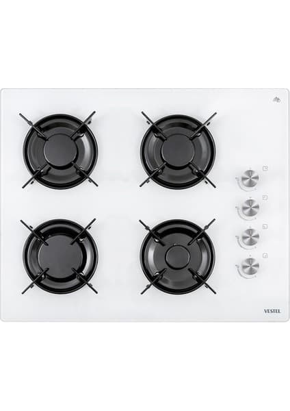 Vestel AO-65104 B-T 65 cm 4 Gözü Gazlı Ankastre Ocak