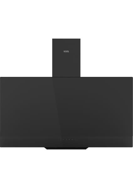 Vestel AD-93320 S Eğimli Davlumbaz Duvar Tipi Siyah Cam Yüzeyli 90 cm 640 m3/sa Hava Debisi
