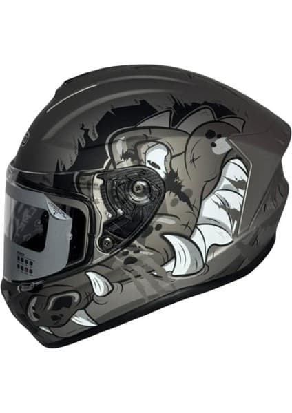 NRO Full Face Motosiklet Kaskı Nardo Grey Croco X2 7