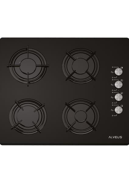 Alveus Gls 640 Siyah Ankastre Cam Ocak