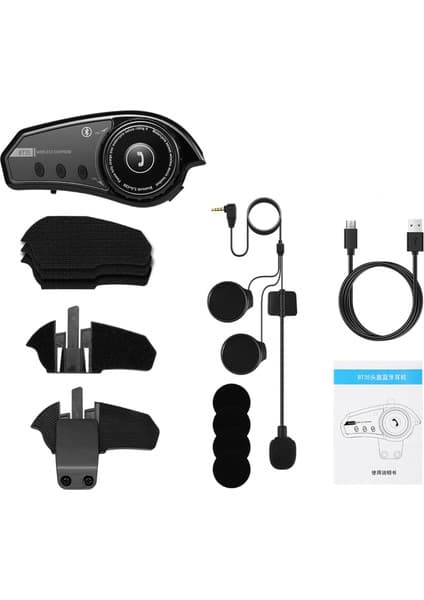 Zuomee Motosiklet Bluetooth Kulaklıkları Bluetooth 5.0 800MA Pil (Yurt Dışından)