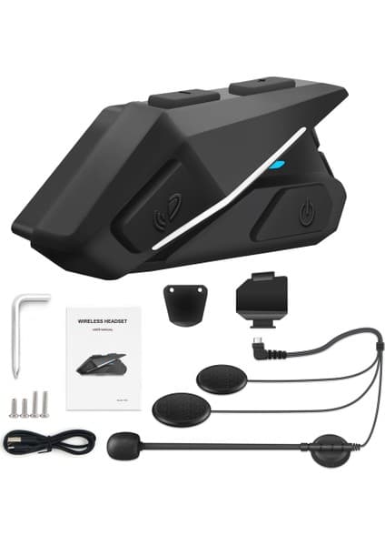 Zuomee Motosiklet Kaskı Bluetooth 5.0 Gürültü Azaltma Elsiz Arama Aleti (Yurt Dışından)