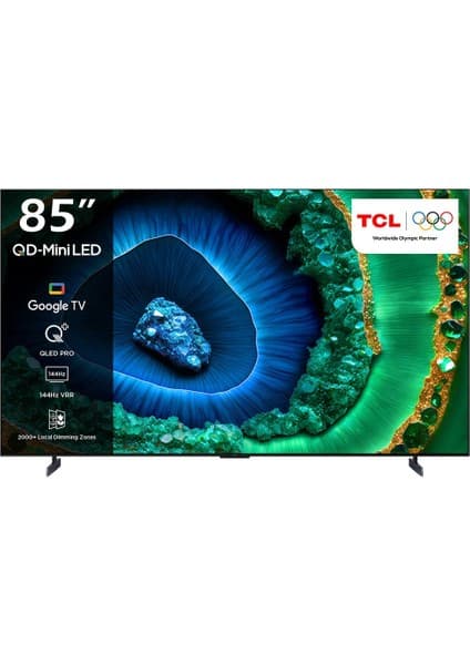 TCL 85C855 85'' 215 Ekran Uydu Alıcılı 4K Ultra HD Smart QD-Mini LED TV
