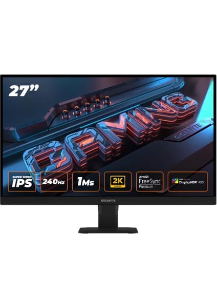 Gigabyte GS27QXA 27" Qhd 240Hz 1ms Freesync Premium Ss IPS Oyuncu Monitörü Hdmı+Dp
