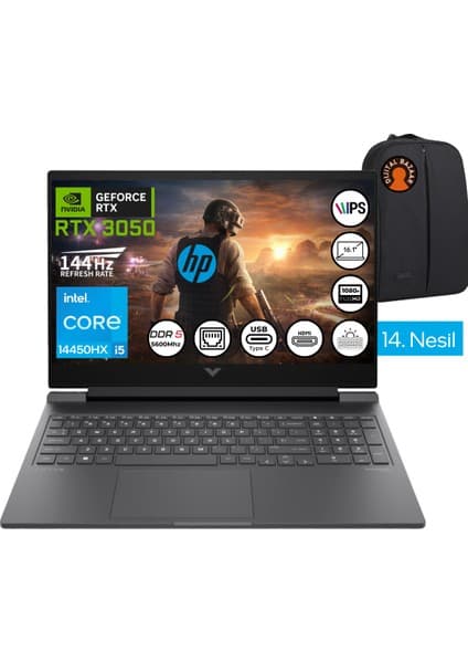Hp Victus 16-R1008NT Intel  Core I5 14450HX 64GB 2tb SSD SSD RTX3050 6gb Freedos 16.1\
