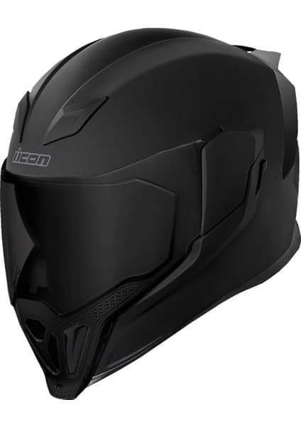 Icon Airflite Dark Kapalı Motosiklet Kaskı Mat Siyah