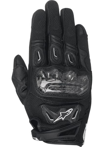 Alpinestars Stella Smx-2 Air Carbon V2 Korumalı Kadın Motosiklet Eldiveni Siyah 2