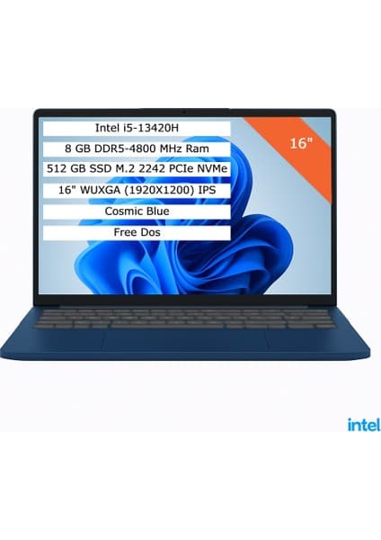 Lenovo Ideapad Slim 3 Intel Core I5-13420H 8gb 512GB SSD 16\