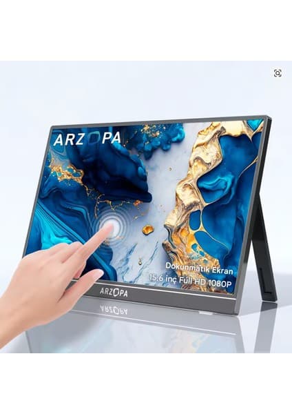 Arzopa A1 T 15.6" 30 Ms 60Hz Full HD IPS Ultra İnce Dokunmatik Taşınabilir Monitör
