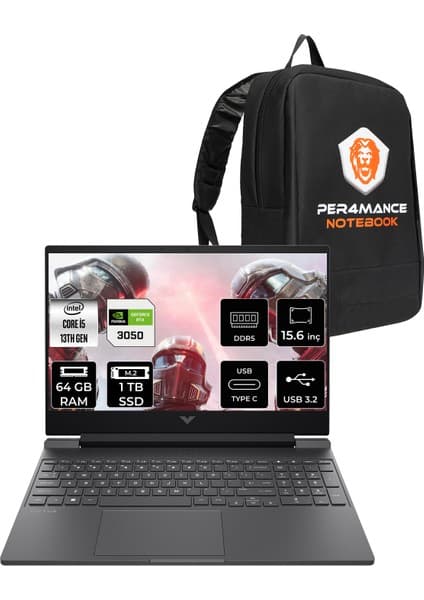 Hp Victus 15 Intel Core I5 13420H 64GB Ram 1tb SSD RTX3050/6GB 144Hz 15.6\