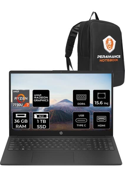 Hp 15 Amd Ryzen 7 7730U 36GB 1tb SSD 15.6\