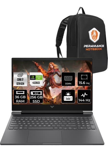 Hp Victus 15 Intel Core I7 13620H 36GB 256GB SSD RTX4060/8GB 15.6\