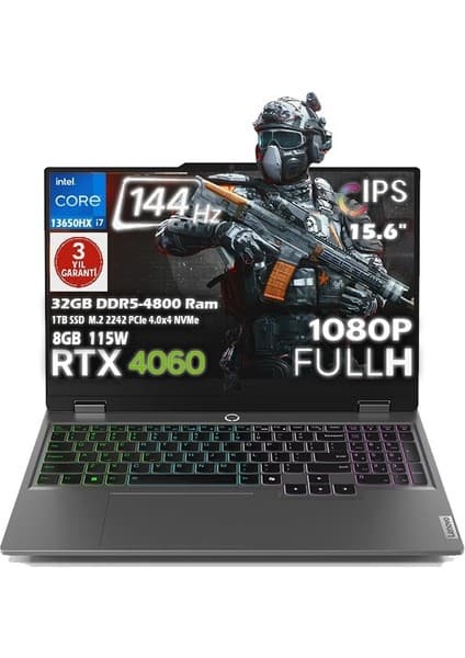Lenovo LOQ 15IRX9 Intel Core i7 13650HX 32GB 1TB SSD RTX 4060 8GB (115W) 15.6\