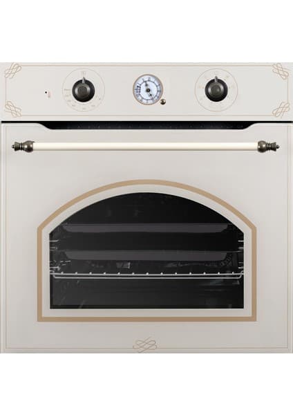 Kumtel Rustik Bej Cam Ankastre Fırın 8 Prog. B66-SF3(AT)