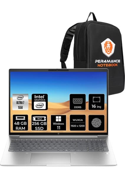 Hp Probook 460 G11 Intel Core Ultra 7 155U 48GB 256GB SSD 16\
