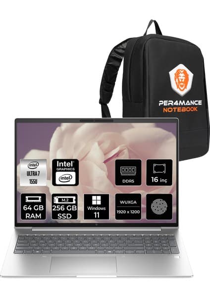Hp Elitebook 660 G11 Intel Core Ultra 7 155U 64GB 256GB SSD 16\