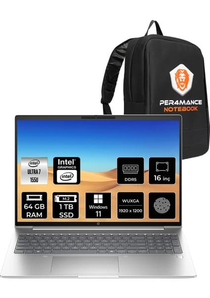 Hp Probook 460 G11 Intel Core Ultra 7 155U 64GB 1tb SSD 16\