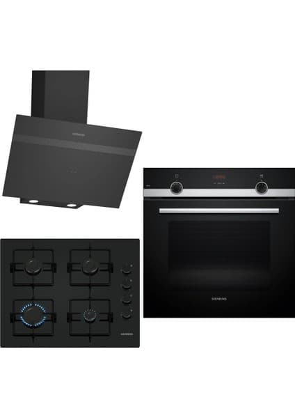 Siemens Ankastre Siyah Ankastre Set 173 (HB534FER3T-EO6C6PP30O-LC64KPJ60T)