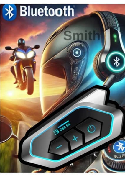 Motoanl Motosiklet Intercom 5x Cihaz Eşleşmeli Tüm Kasklara Uygun Rgb Işıklı 5.3 Bluetooth