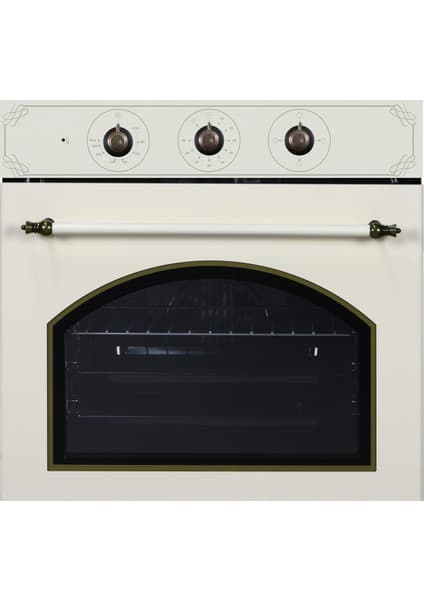 Kumtel Rustik Bej Cam Ankastre Fırın 4 Prog. B66-SF3(MT)