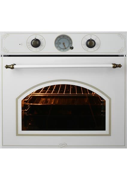 Kumtel Rustik Bej Cam Ankastre Fırın 6 Prog. B66-SGF3(AT)