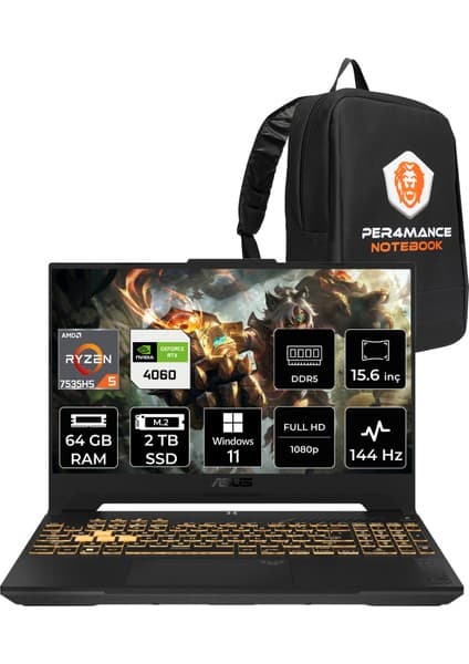 Asus Tuf Gaming Intel Core I7 13620H 64GB 2tb SSD RTX4060/8GB 140W 15.6\