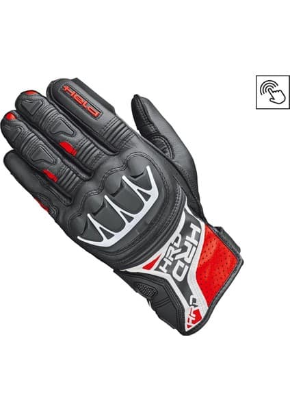 Held Kakuda Sports Korumalı Motosiklet Eldiveni Siyah Kırmızı Beyaz