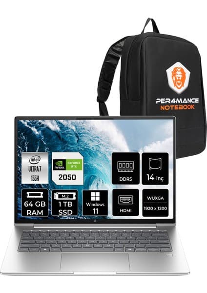Hp Probook 440 G11 Intel Core Ultra 7 155H 64GB 1tb SSD RTX2050/4GB 14\