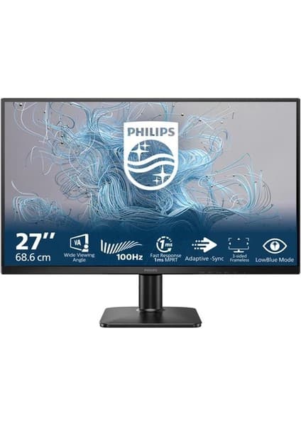 Philips Ontech - 27 Phılıps 27E2N1100L/00 1ms 100MHZ 1xvga 1xhdmı Fhd 1920X1080 Vesa Siyah
