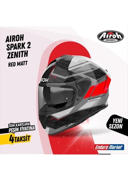 Airoh Aıroh Spark 2 Zenıth Red Gloss Kask