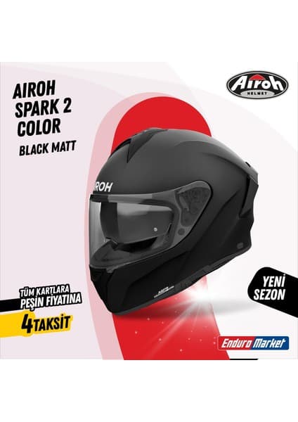 Airoh Aıroh Spark 2 Color Black Matt Kask