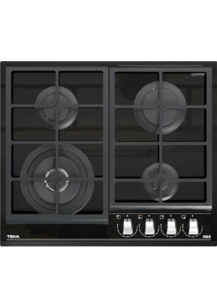 Teka - GZC 64320 XBC BK - Ankastre ExactFlame Teknolojili Kristal Wok Gözlü Cam Gazlı Ocak - Döküm Izgara - Siyah - 60 cm - 112570169