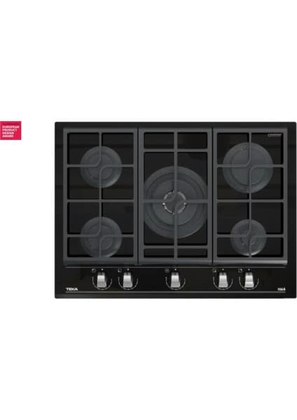Teka GZC 75330 XBN BK Ankastre ExactFlame Teknolojili Kristal Wok Gözlü Cam Gazlı Ocak Döküm Izgara Siyah 70 cm 112570173
