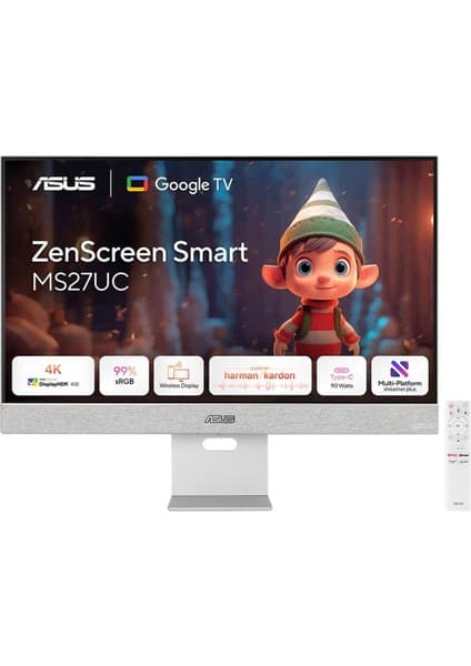 Asus 27" ZENSCREEN MS27UC 4K IPS 60HZ 5MS SMART MONİTÖR