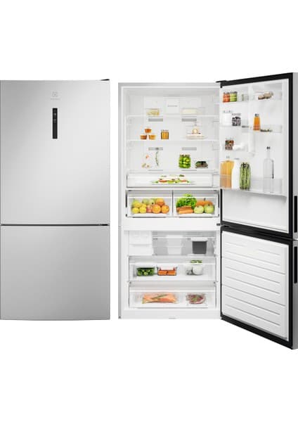 Electrolux LNT7MD58X Twintech No-Frost 588 Lt 84 cm Alttan Donduruculu Buzdolabı D Enerji Sınıfı Inox