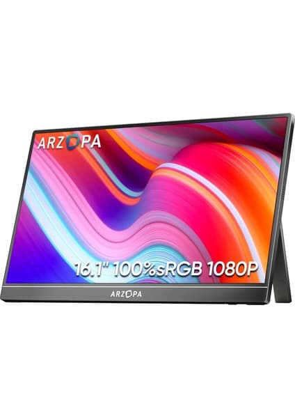 Arzopa Z1C 16.1" Full HD 60Hz IPS Ultra İnce Taşınabilir Monitör