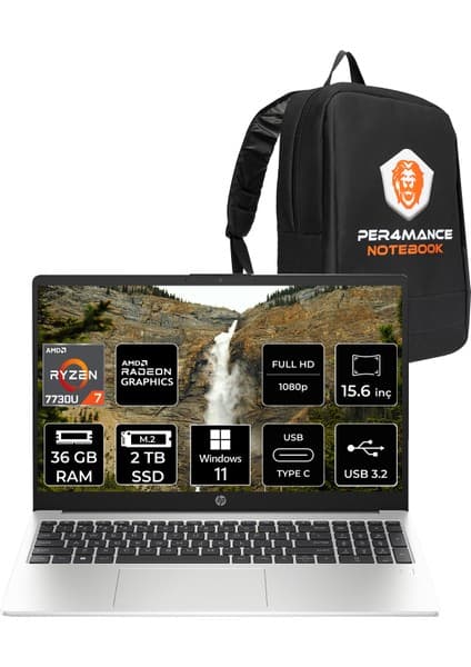 Hp 255 G10 Amd Ryzen 7 7730U 36GB 2tb SSD 15.6\