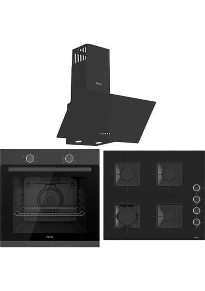 Ferre Eko Siyah Ankastre Set (XE61MPL -SS205 -D086)