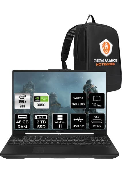 Asus Tuf Gaming F16 Intel Core 5 210H 48GB 2tb SSD RTX3050/6GB 16\