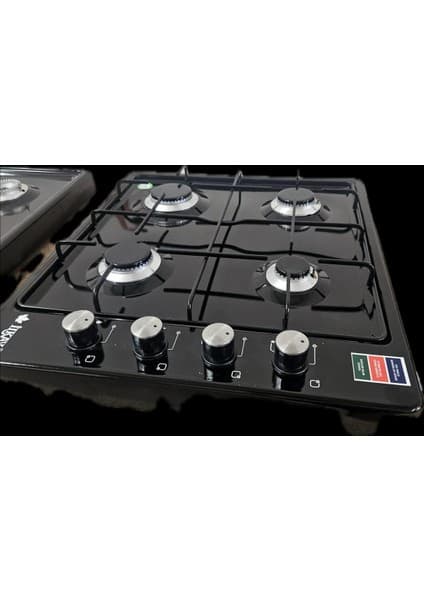 İlkay Emniyetli 4 Gözlü Lpg Tüp Uyumlu Çakmaksız Gaz Emniyet Ventilli Set Üstü Ocak