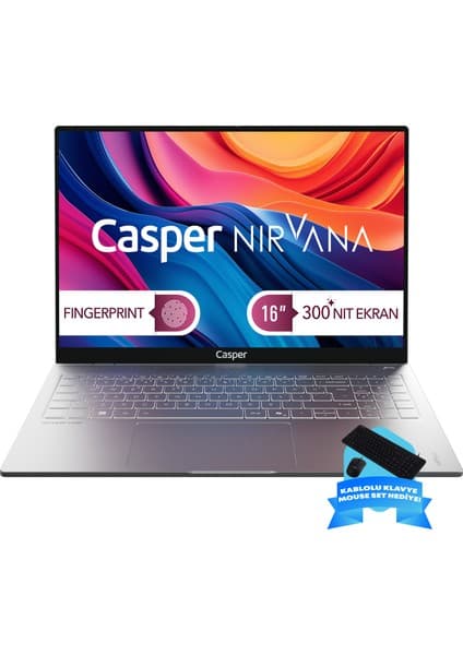 Casper Nirvana Taşınabilir Bilgisayar S100 300NIT İ7-13620H 32GB Ddr5 Ram 500GB SSD Windows 11 Home Taşınabilir Bilgisayar S100.1362-DV00A-G-F-D2D1