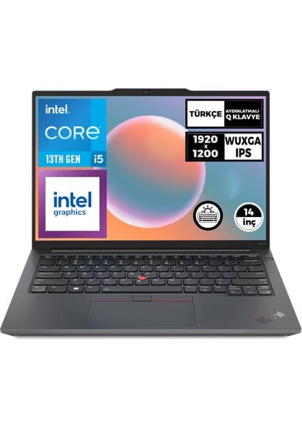 Lenovo Thinkpad E14 21JK0005TX I5-1335U 16GB 512GB SSD 14 Wuxga Freedos
