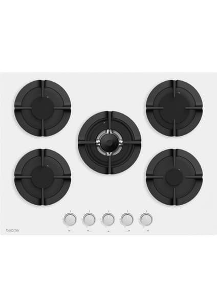 Tecna 8481 5 Gözlü 70 cm Döküm Izgara Beyaz Ankastre Ocak