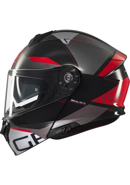Mt Helmets Kask mt Genesis Sv Atempo B15 Çene Açılır Parlak Kır/beyaz 6